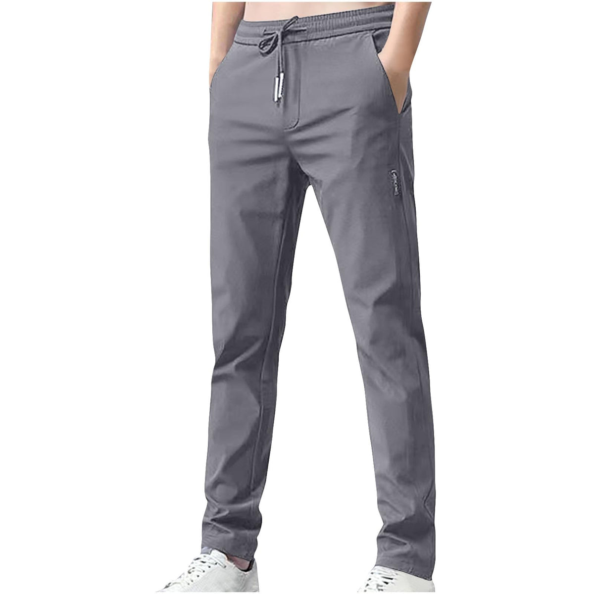 generic Next Day Delivery Items Prime Golf Pants Men Straight Fit Trousers Fashion Running Tapered Jogger Pants Summer Cool Ice Silk Men Clothes Breathable Dark Gray 4X-Large - Amaryllisstores