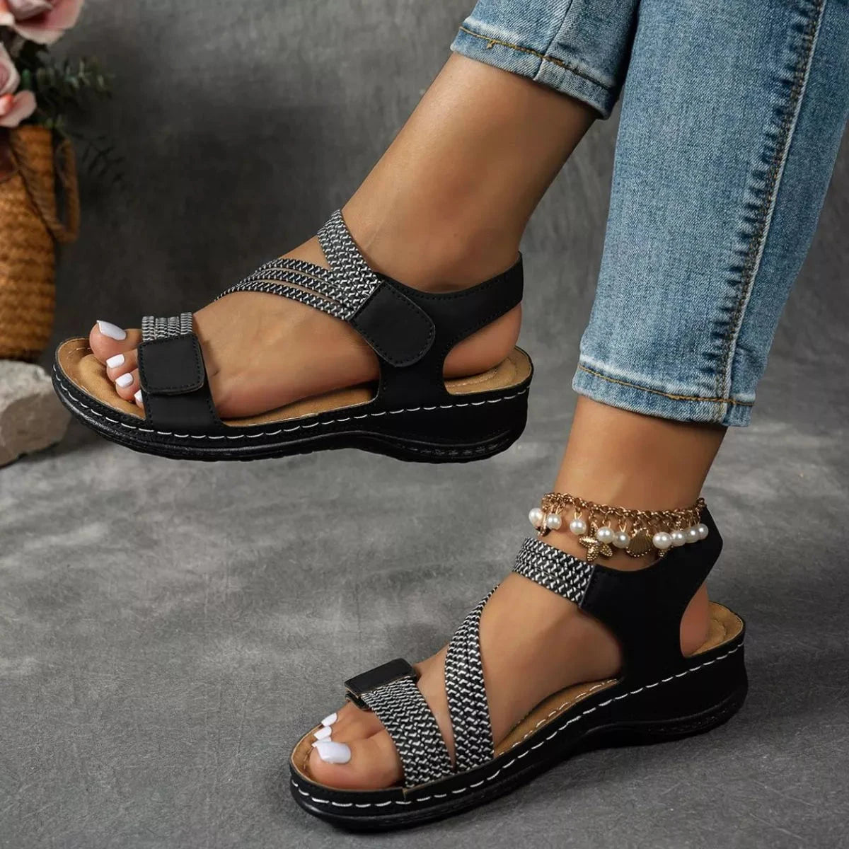 Open Toe Wedge Sandals